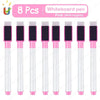 Magnetic Dry-Erase Pens with Refillable Ink, 8 Colors