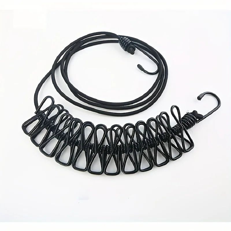 Portable Retractable Travel Clothesline with 12 Clothespins