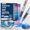 Acrylic Brush Markers with Automatic Ink Flow for Canvas, Wood & Glass Art
