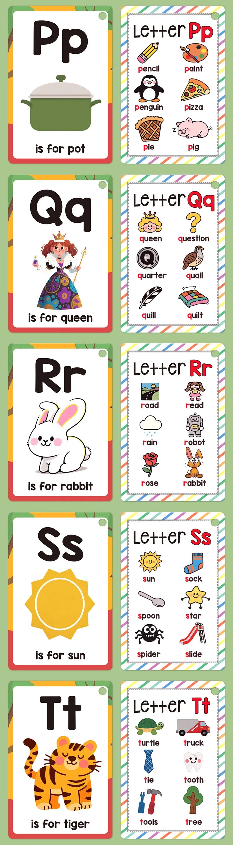Alphabet Flash Cards for Early Learning & Montessori Education