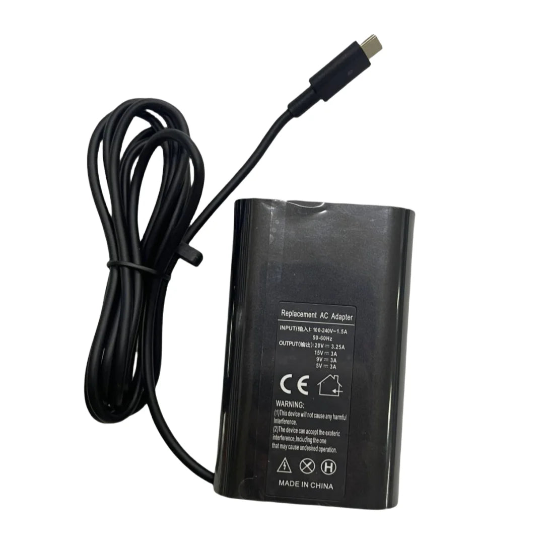 65W USB-C Laptop Charger for Dell Latitude, XPS, and Chromebook