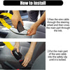 Universal Steering Wheel and Seat Belt Anti-Theft Lock with 2 Keys