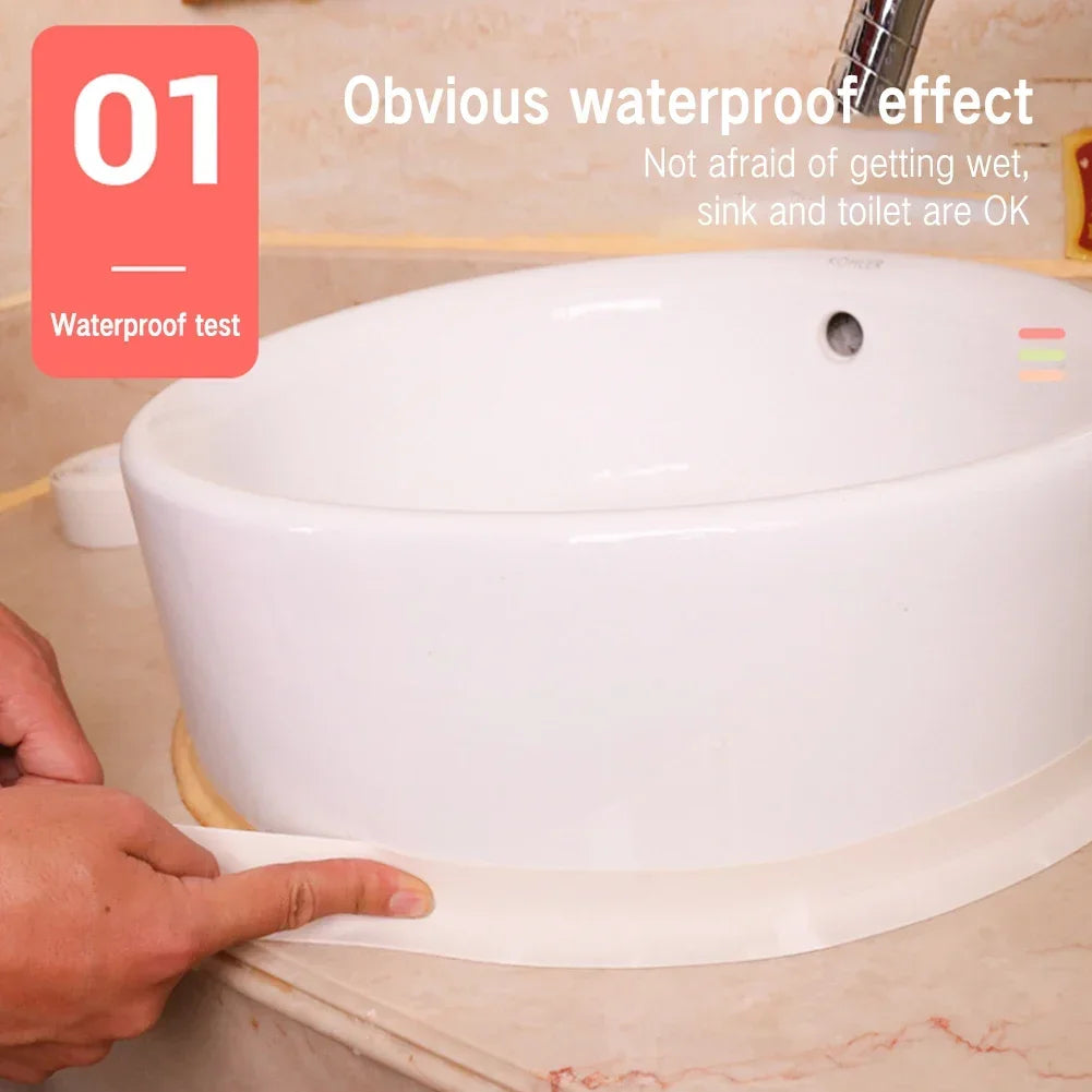 Self-Adhesive Waterproof Sealing Tape for Bathroom & Kitchen Edges