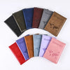 Cute Pink Leather Passport Holder with Card Slots