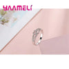 Sterling Silver Heart Engagement Ring for Women