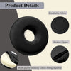 Black memory foam ear piercing pillow with a cutout and hidden zipper detail