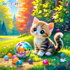 Kit de Pintura con Diamantes para Gatos