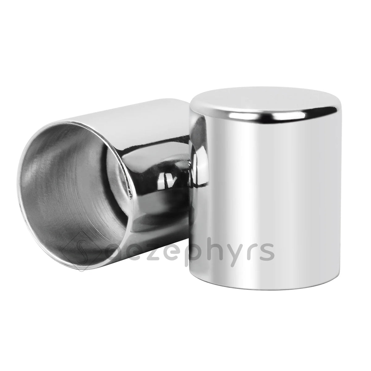 A silver magnetic docking hardware cover kit component, showing a cylindrical piece with a flared opening.
