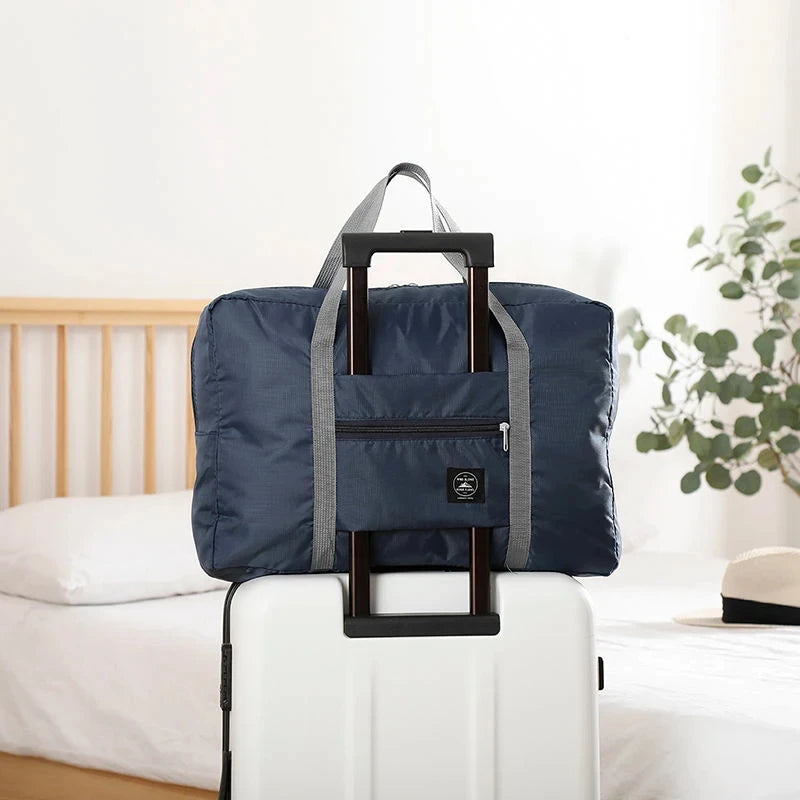 Foldable Travel Duffle Bag with Trolley Sleeve
