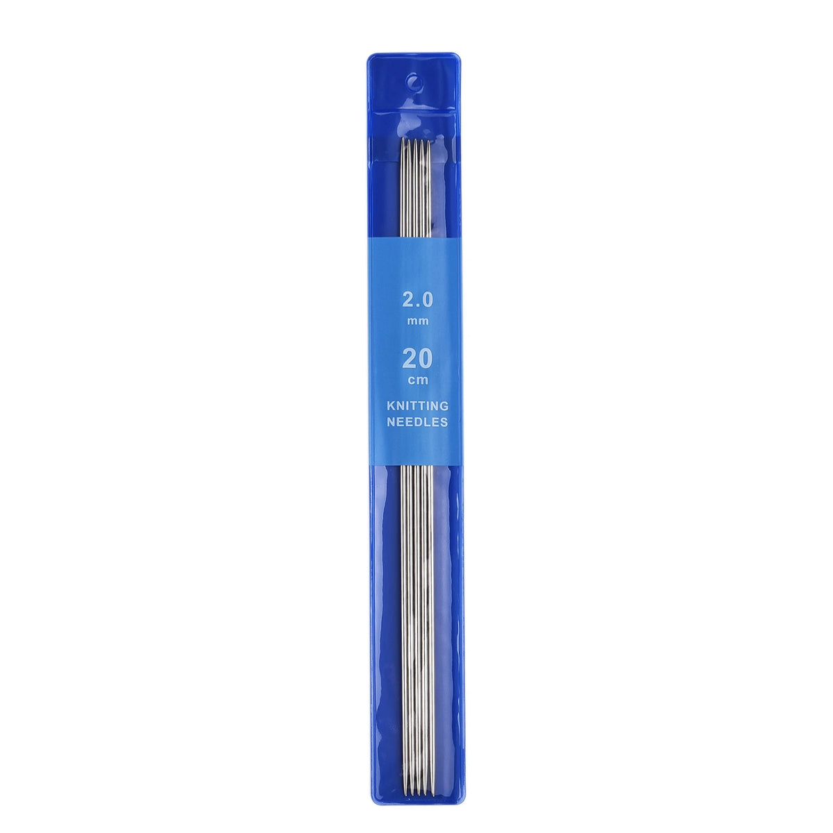 Stainless Steel Knitting Needle Set (20cm, 2–5mm)