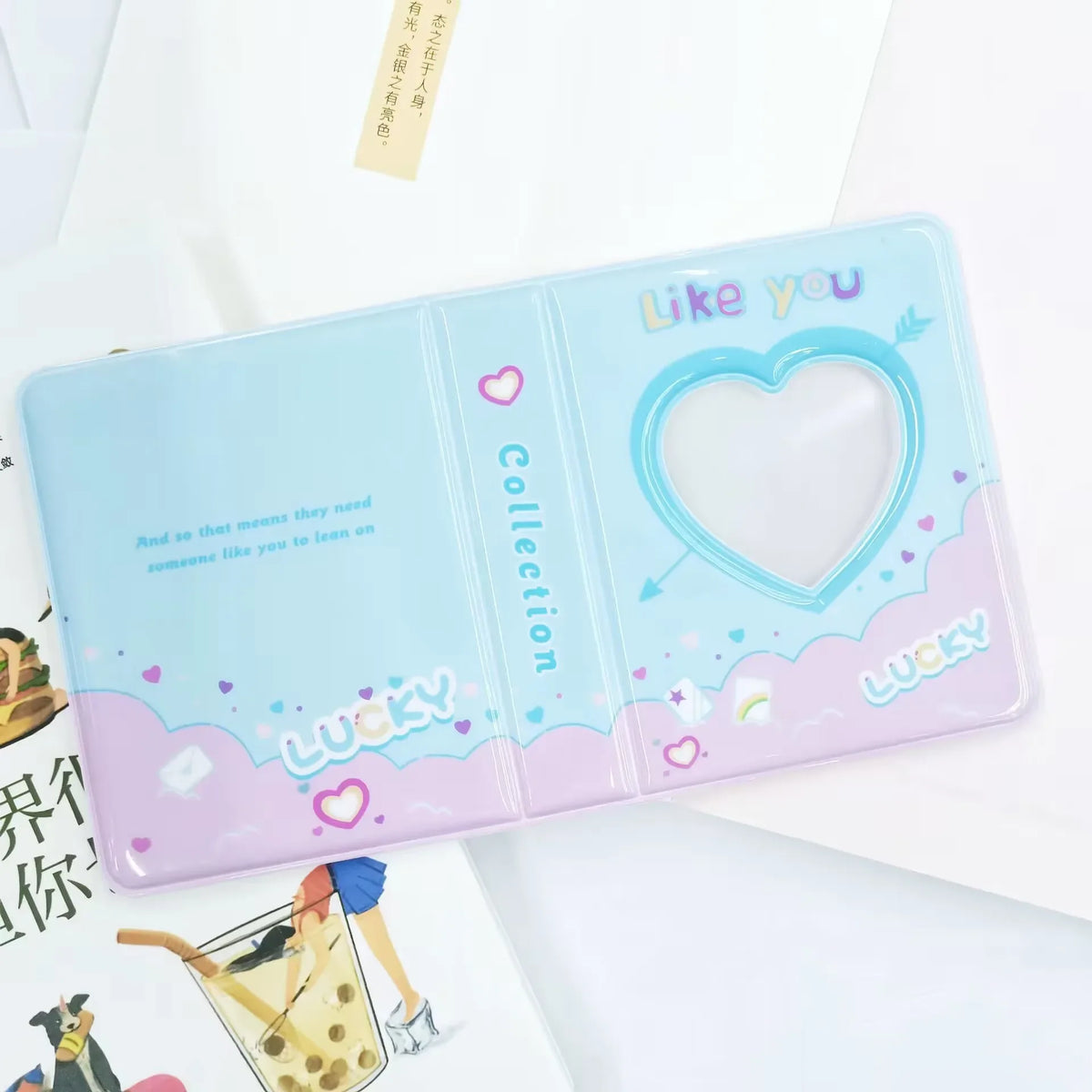 Heart-Shaped Mini Photo Album for K-pop Photocards
