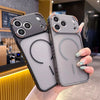 Frosted Clear Magnetic Case for iPhone with Non-Slip Bumper