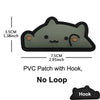 Funny Cat Face PVC Morale Patch with Hook-and-Loop Backing