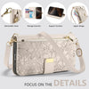 Leather Crossbody Phone Wallet Case with Card Slots & Wrist Strap