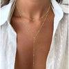 Y-Lariat Layered Gold Necklace