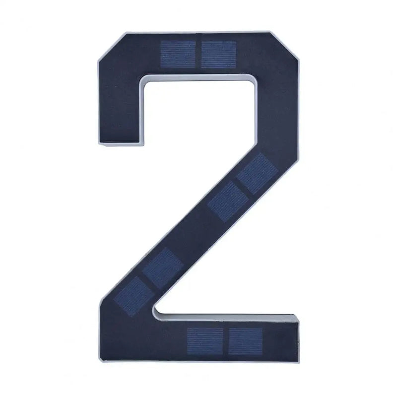 Solar-Powered LED House Number Sign