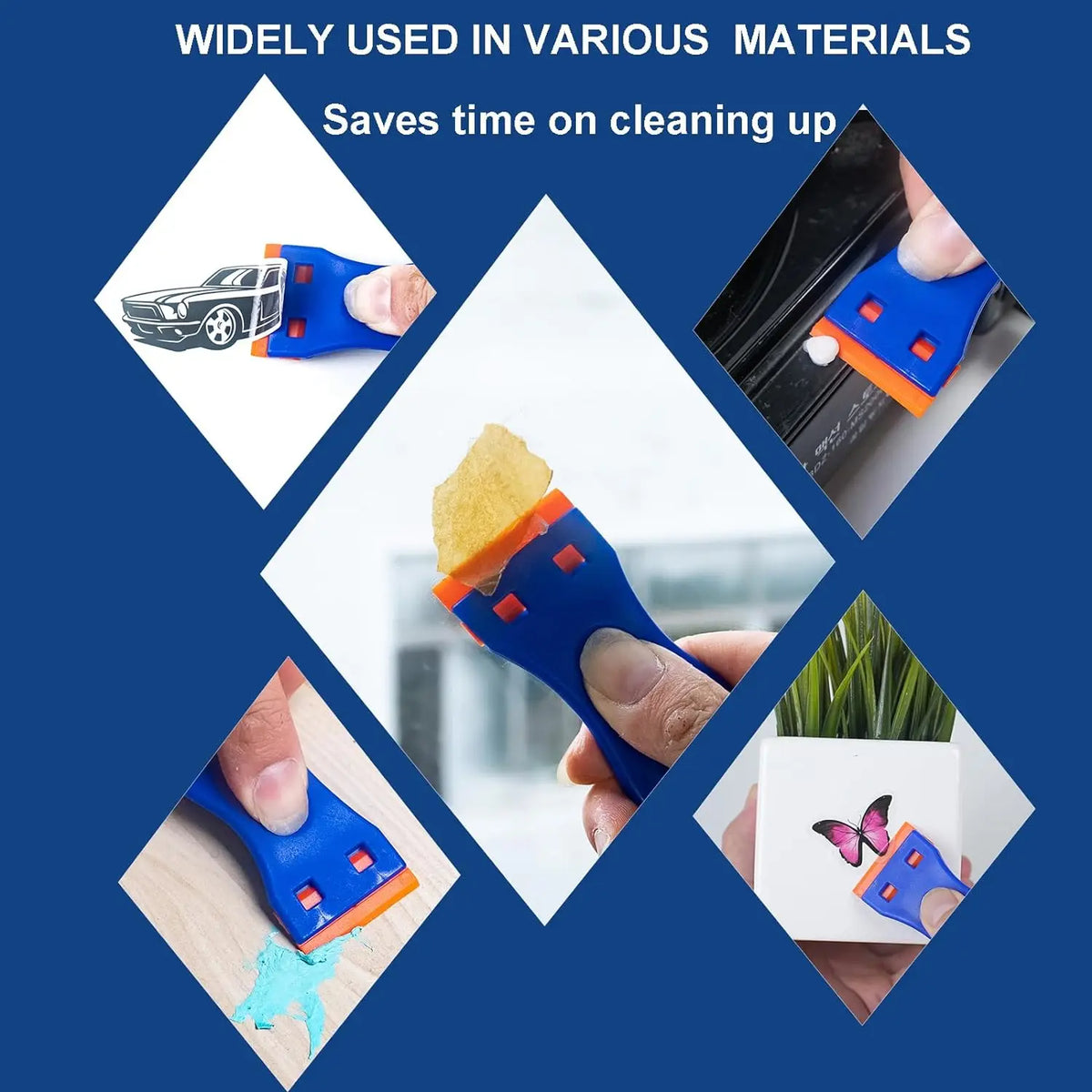 Plastic Razor Blade Scraper for Sticker & Label Removal
