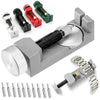 A kit of watch band link removers and pin extractors in various colors and sizes.