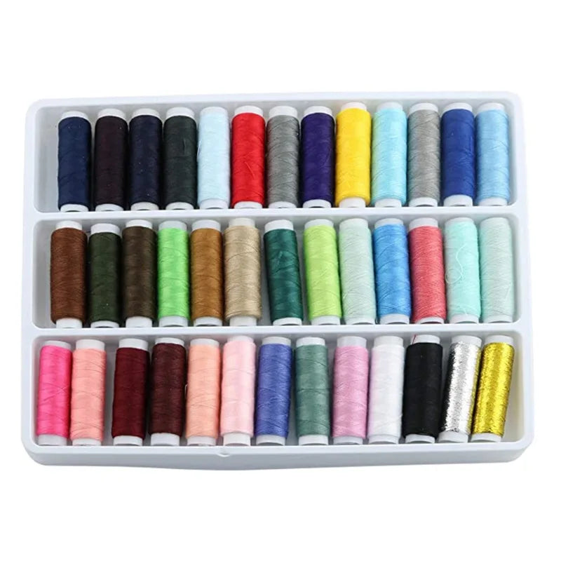 39-Color Cotton Sewing Thread Set for Hand & Machine Stitching