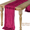 Semi-Sheer Gauze Table Runner in Sage