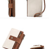 Vintage RFID-Blocking Triple-Fold Wallet with Double Zipper