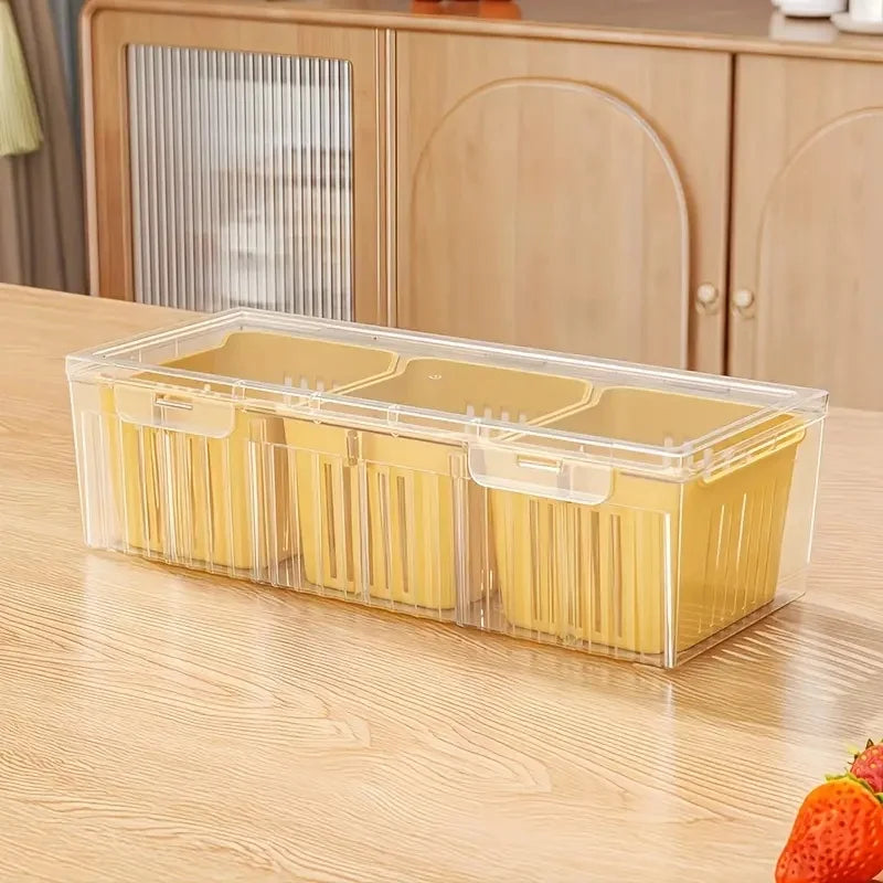 Square Food Storage Containers with Clear Compartments