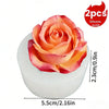Two orange and pink rose silicone molds for resin and craft projects