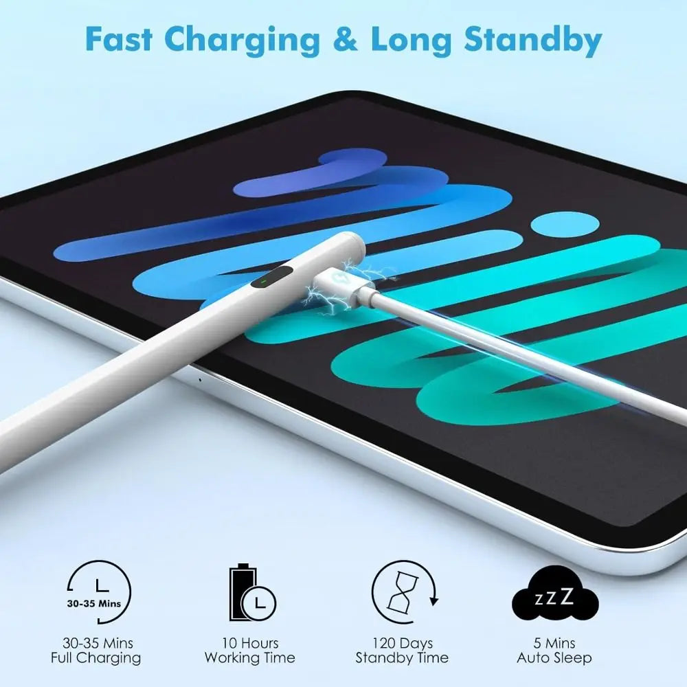Universal Active Stylus Pen with LED Power Display