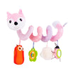 Soft Car Seat & Stroller Toy Set with Mirror, Crinkle, and Squeaky Sounds