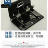 Black portable mini basketball hoop set with a mounting bracket and screws