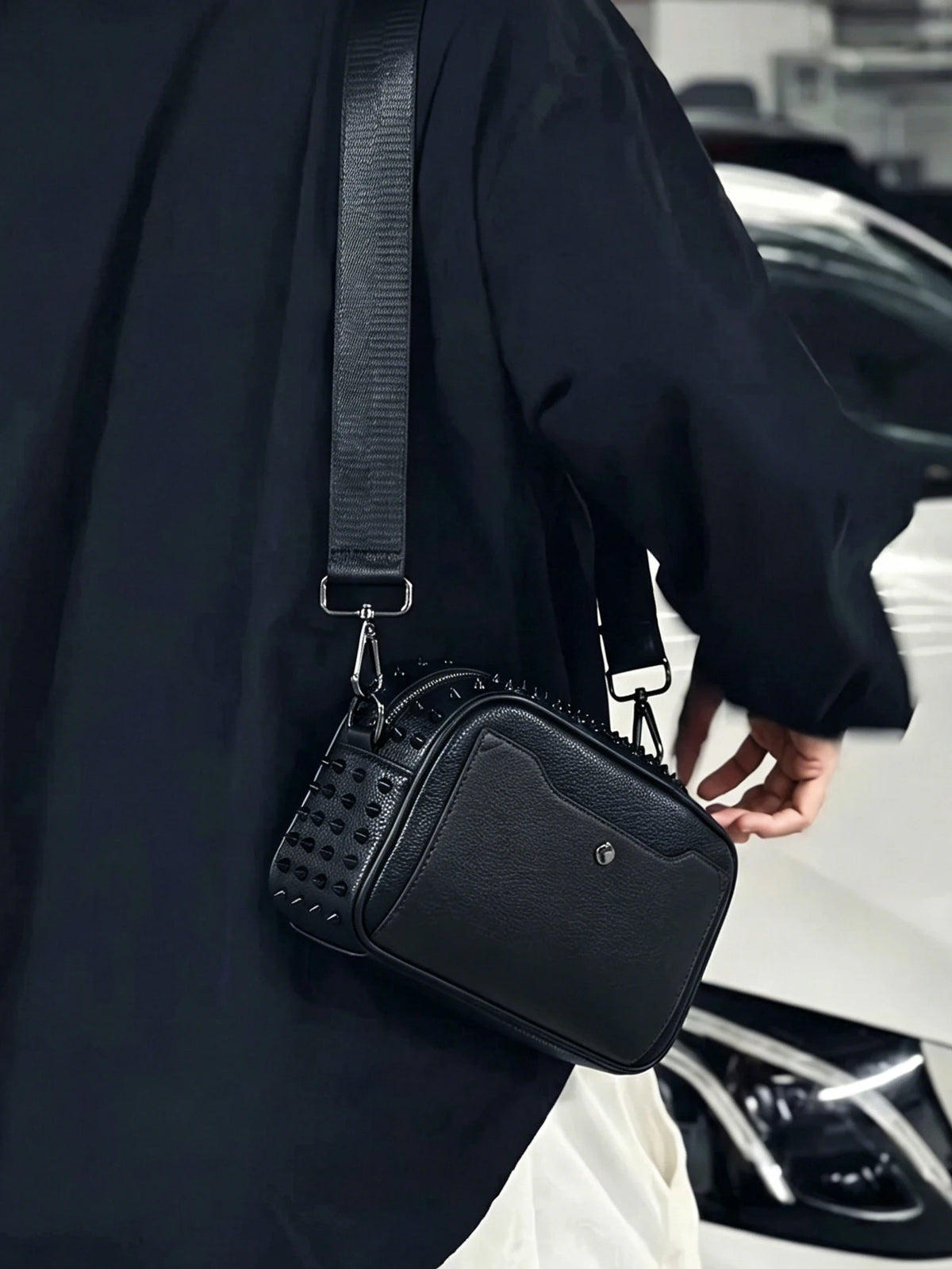 2-in-1 Convertible PU Leather Crossbody & Clutch Bag