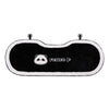 Black panda-themed car seat cover set with headrest pillows