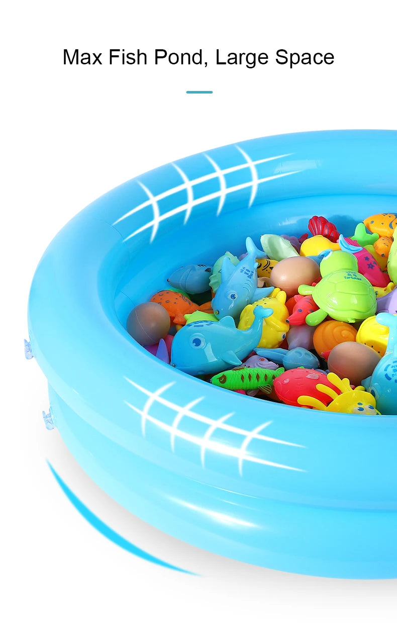 Magnetic Fishing Game Set with Inflatable Pool