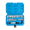 17-Piece Pass-Through Socket Set with Reversible Ratchet