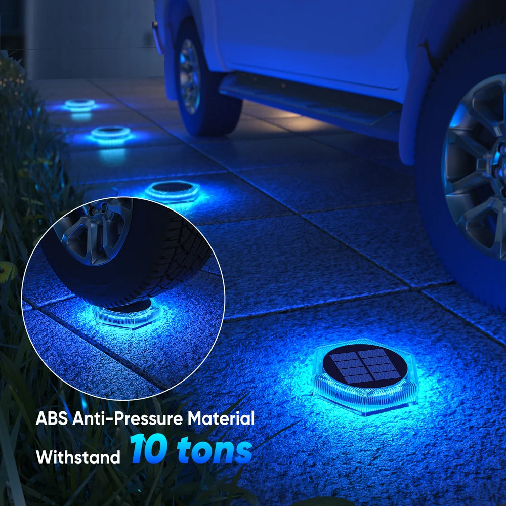 Solar Powered LED Step and Path Lights with Auto On/Off