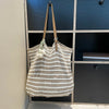 Hand-Knitted Cotton Tote Bag