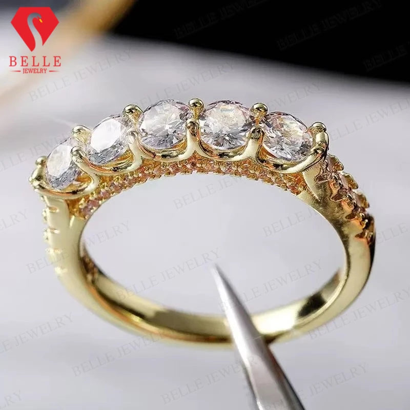 S925 Sterling Silver Moissanite Eternity Ring