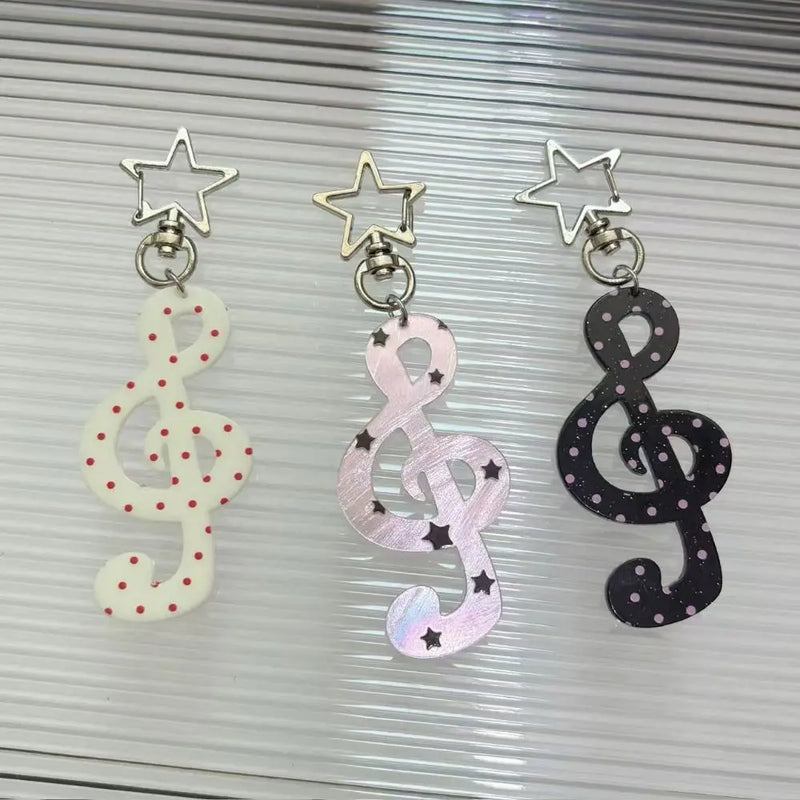 Llavero Acrílico de Nota Musical Kawaii