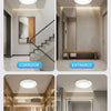 A set of modern ceiling lights used as lighting in various rooms including a corridor, entrance, cloakroom, and bathroom.