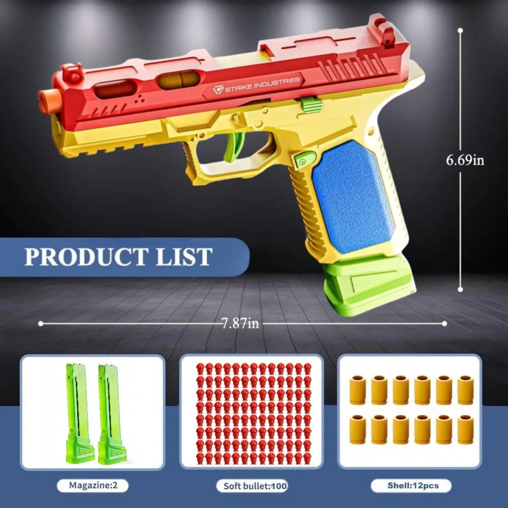 Building Block Toy Gun with Shell Ejection