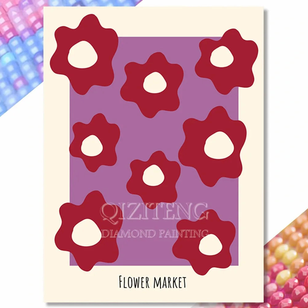 Modern Diamond Painting Kits - Fruit, Floral, and Abstract Designs