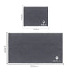 A dark gray ultra-soft coral fleece car drying towel shown in two sizes, measuring 30cm by 60cm.