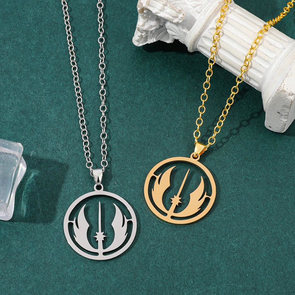 Stainless Steel Jedi Order Pendant Necklace