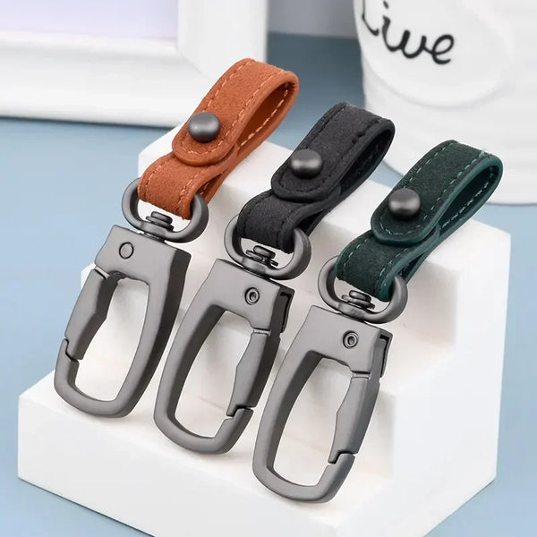 Porte-clés en cuir véritable fait main avec quincaillerie en alliage de zinc