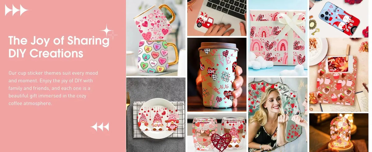 Custom UV DTF Cup Wraps – Waterproof, Self-Adhesive & Reusable