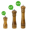 Wooden Pepper Mill with Adjustable Coarseness