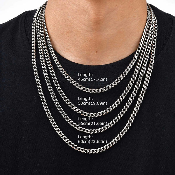 Men's Stainless Steel Cuban Link Chain Necklace