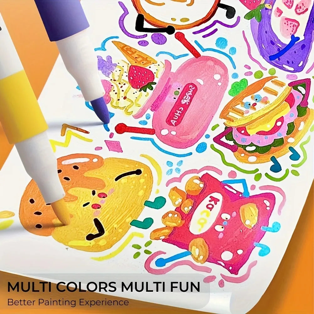 Acrylic Paint Markers Set with Fine Tip – Waterproof & Permanent for Art and DIY