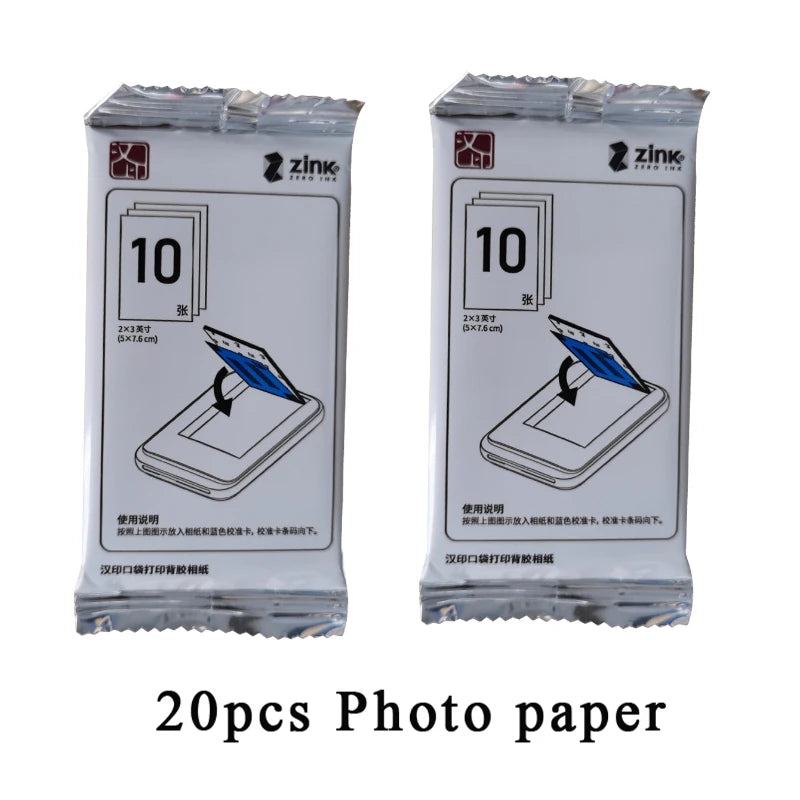 Adhesive-Backed Photo Paper for HP Sprocket & ZINK Printers (2x3")