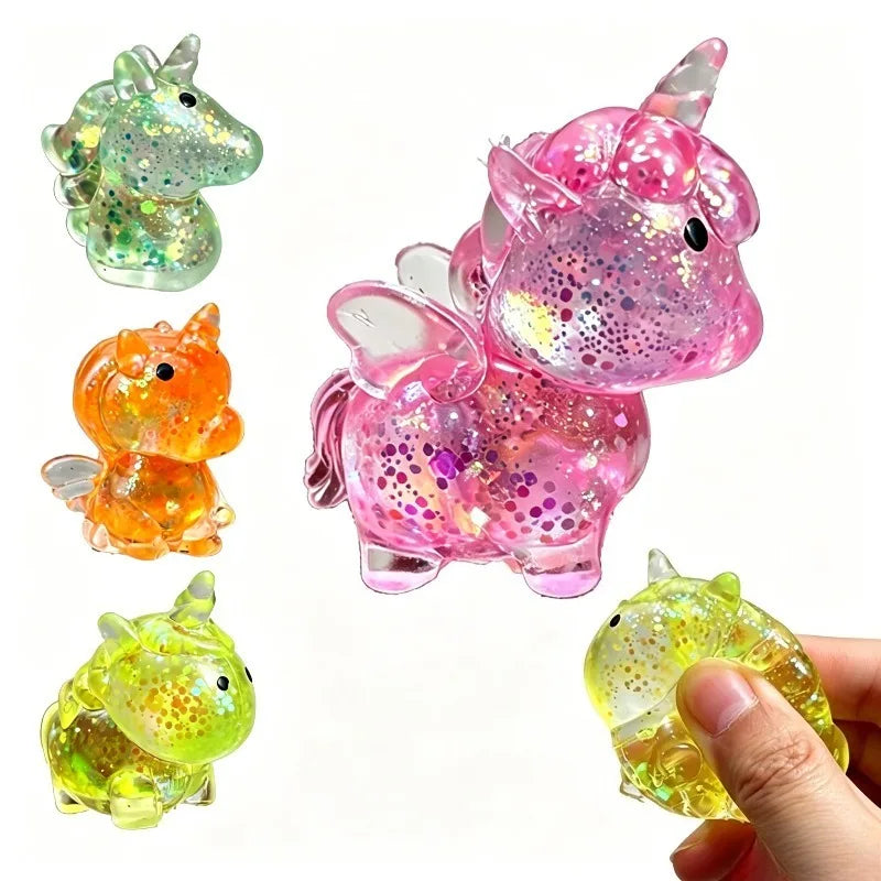 Glitter Unicorn Squishy Stress Ball – Soft Sensory Fidget Toy